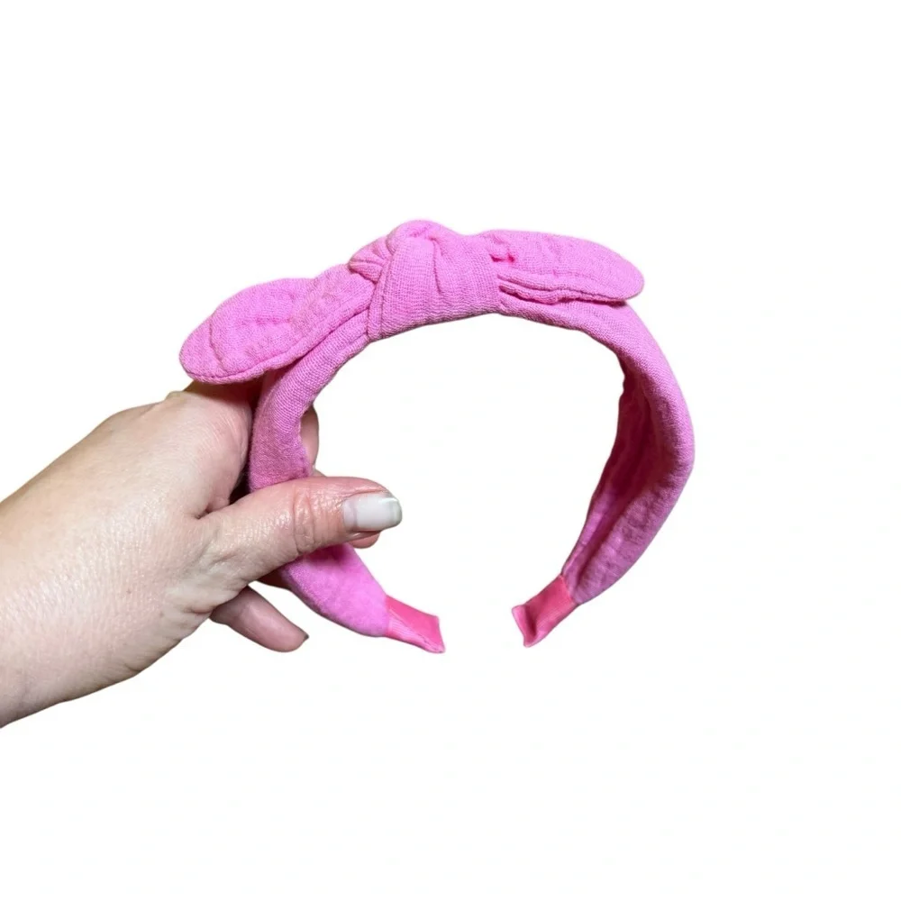 Zara Pink Bow Headband Knotted Fabric Hair Accessory